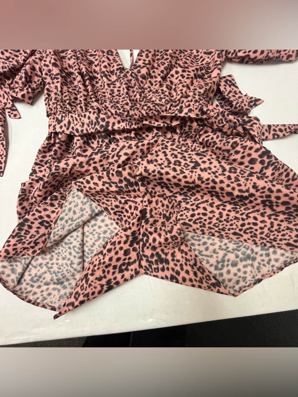 Leopard Print Wrap Romper xl fashion nova - Picture 3 of 8